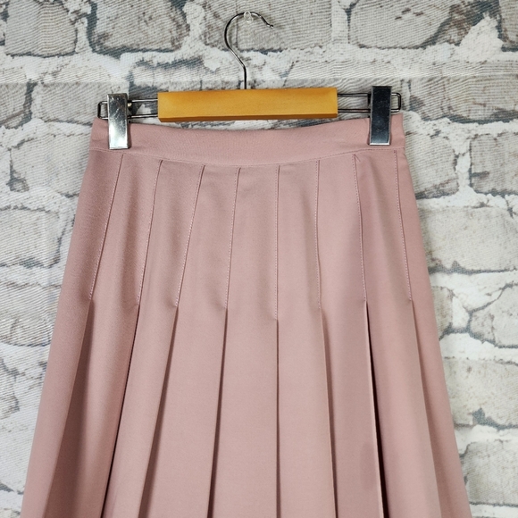 Nasty Gal Pleated Mini Skirt Ballet Pink Size 2 Flirty Coquette Clueless - Picture 3 of 9